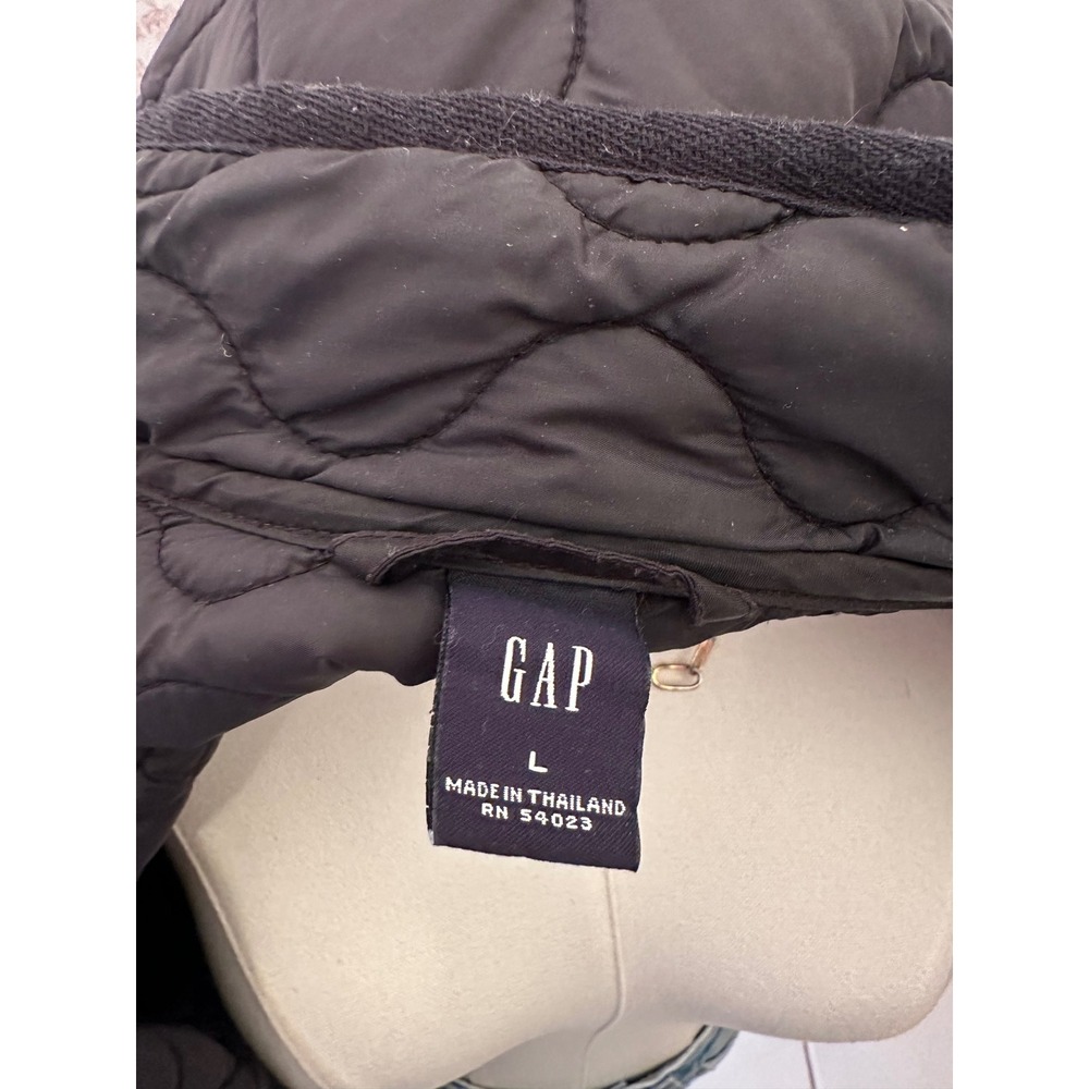 Vintage GAP 2004 Black Quilted Jacket – Size Large - Picture 7 of 8
